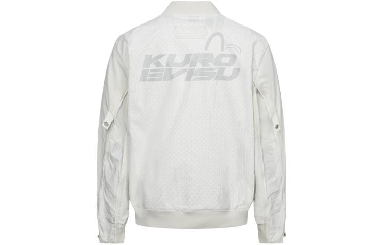 EVISU EVISU Jackets Men's Light Gray Baseball Collar Moderate Other