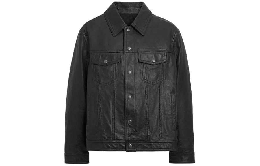 COACH COACH SS24 Leather Jacket Men's Black