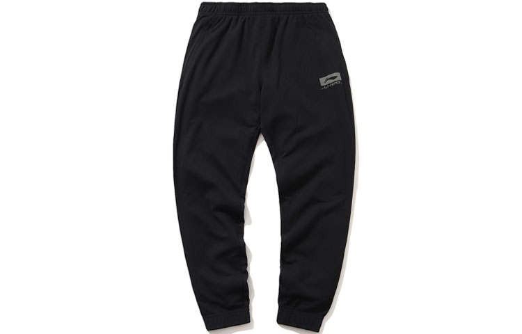 Li-Ning Li Ning Sports Basketball Collection Knitted Sweatpants Men's Standard Black Moderate Cuffed Pants