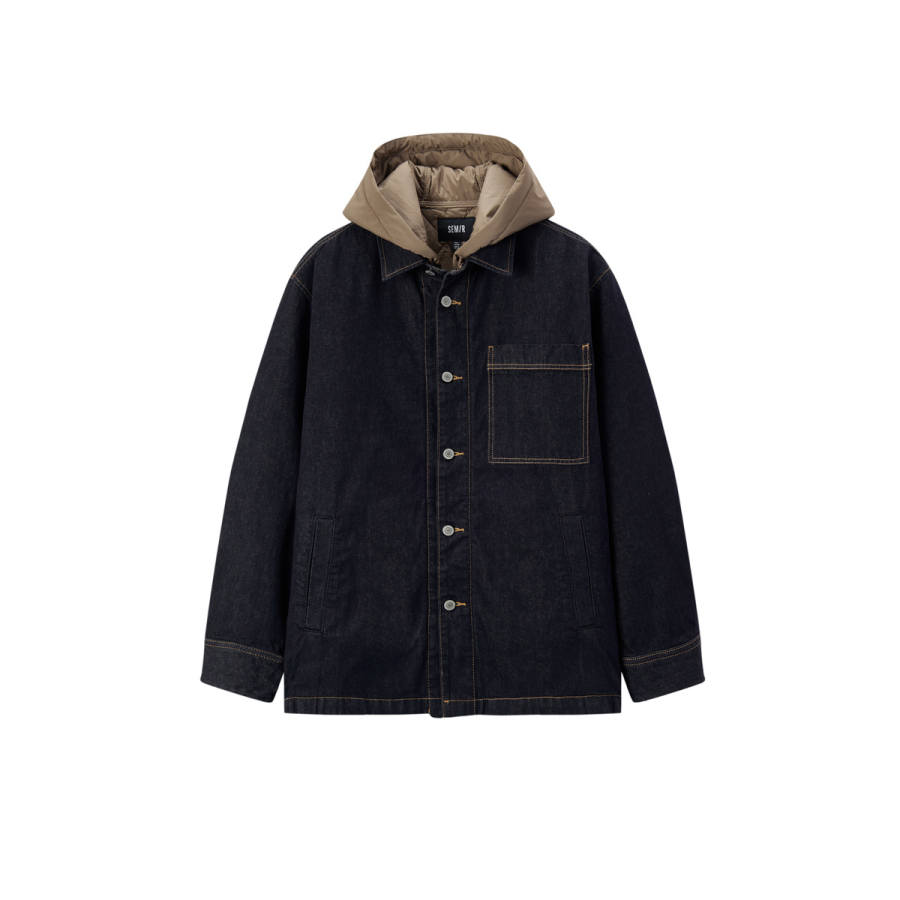 Semir Semir Puffer Jackets Men's Hooded Thin Mock Two Piece Puffer Jacket
