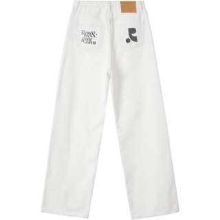 Rest&Recreation SS24 WIDE JEANS Unisex White/White