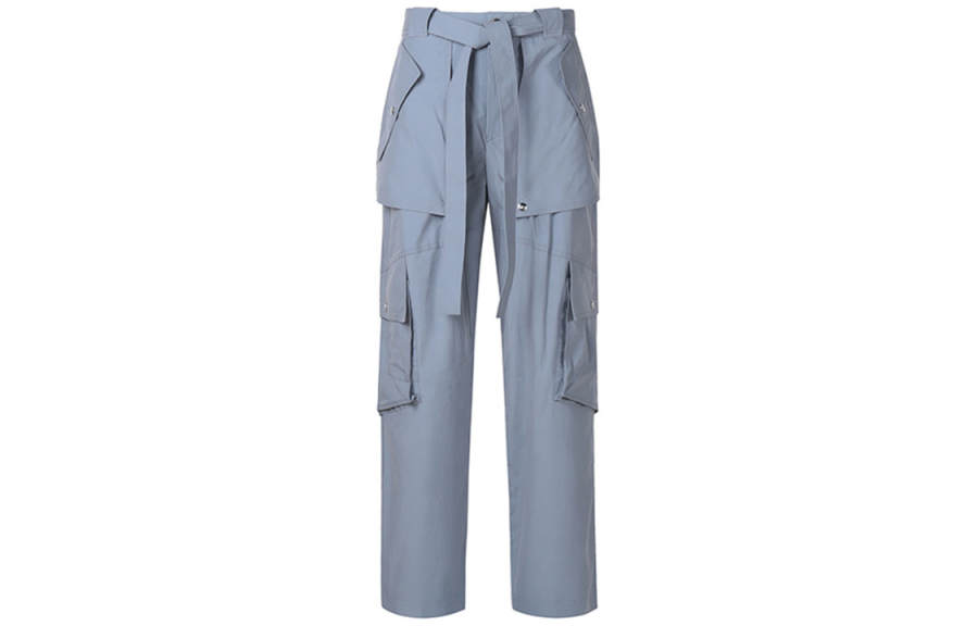 KENZO KENZO Cargo Pants Men's Gray Blue Moderate Cargo Pants