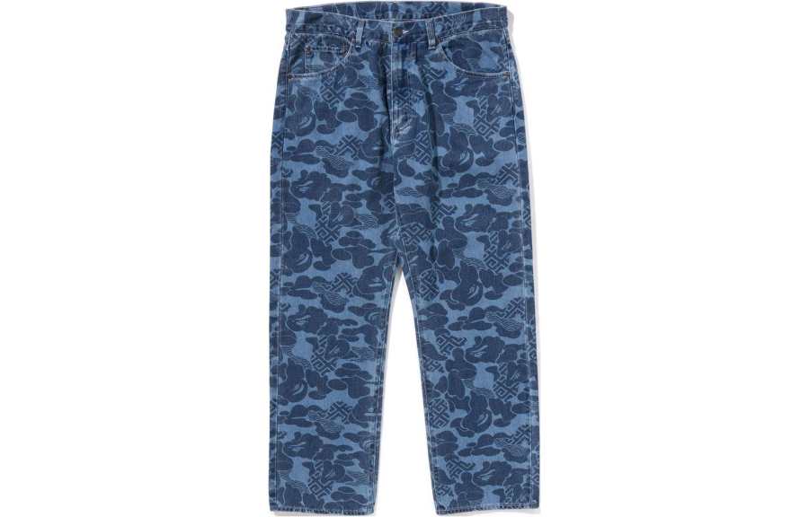 A BATHING APE A BATHING APE SS24 Jeans Unisex Marine Blue