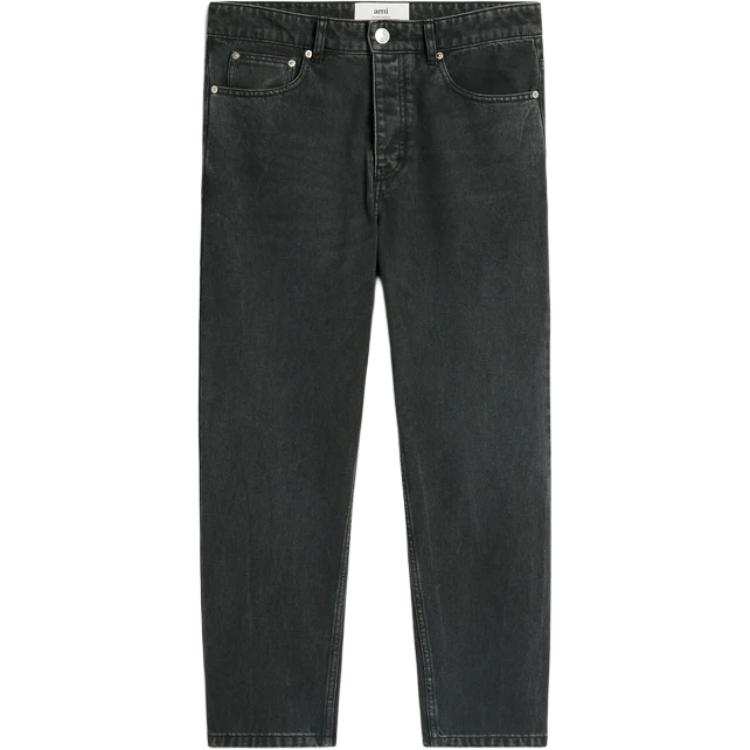 AMIPARIS Ami Paris Logo Patch Tapered Fit Jeans