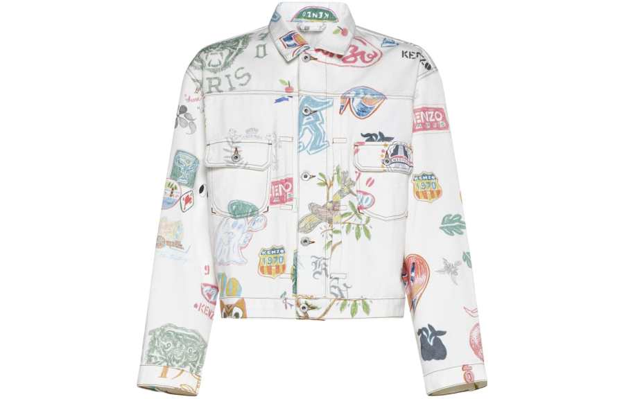 KENZO KENZO Drawn Varsity Denim Jacket