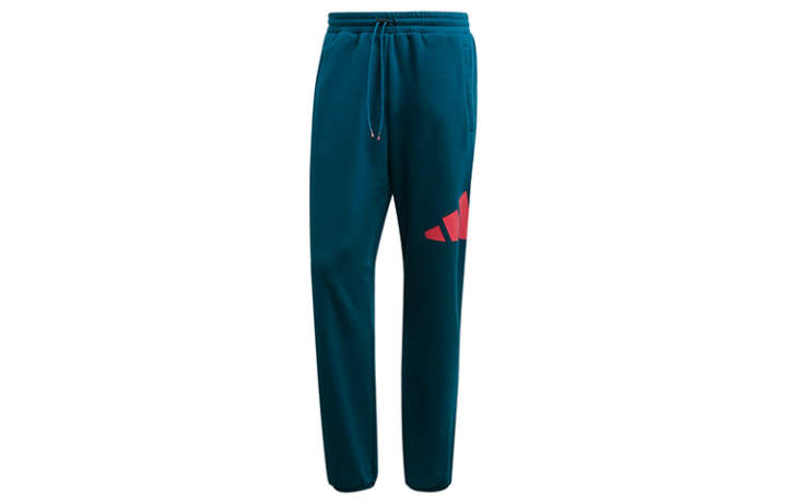 Adidas Adidas Knitted Sweatpants Men's Blue Moderate Straight Fit Pants