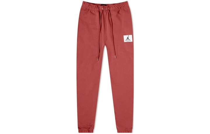 Jordan Jordan Knitted Sweatpants Men's Red Moderate Cuffed Pants