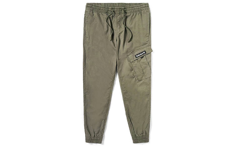 Timberland Casual Pants Men's Army Green Moderate Straight Fit Pants