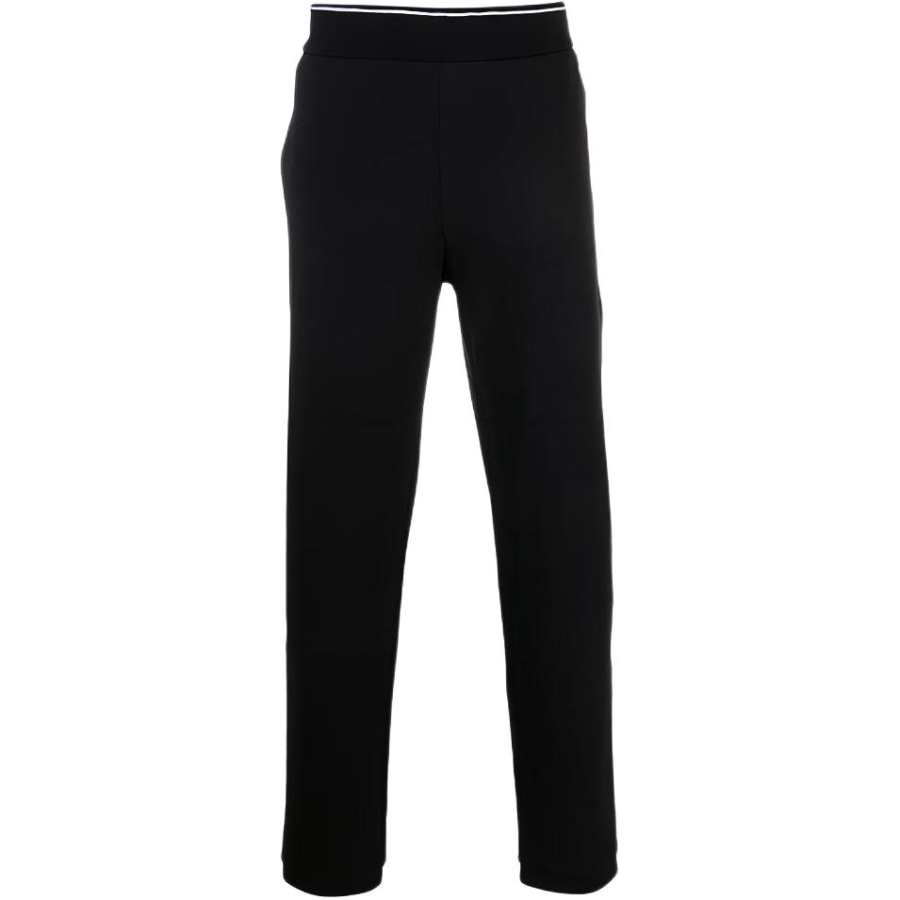 ARMANI EXCHANGE Knitted Sweatpants Men's Black Moderate Straight Fit Pants