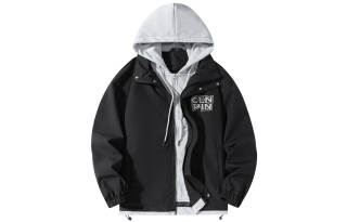 CENPIN Jackets Unisex Hooded Moderate Mock Two Piece