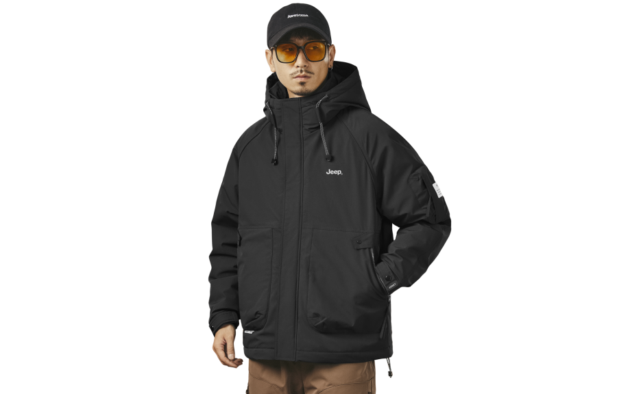 Jeep Jeep Down Jackets Unisex Hooded Thickened Down Jacket