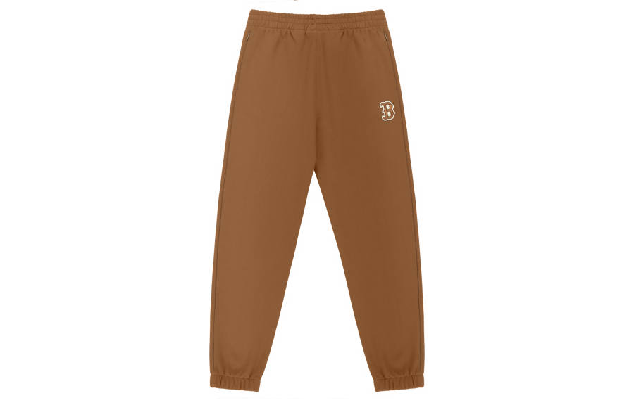 MLB MLB Base Logo Knitted Sweatpants Unisex Brown Moderate Cuffed Pants