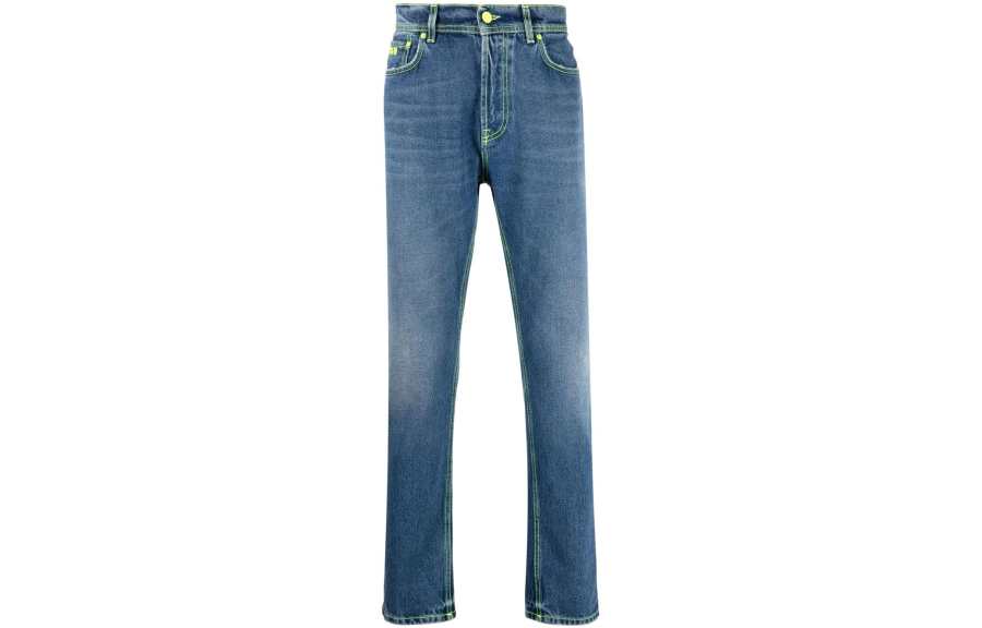 MSGM MSGM Jeans Men's Blue Moderate Straight Fit Pants