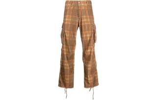 ERL Check print Cotton Wide leg Trousers