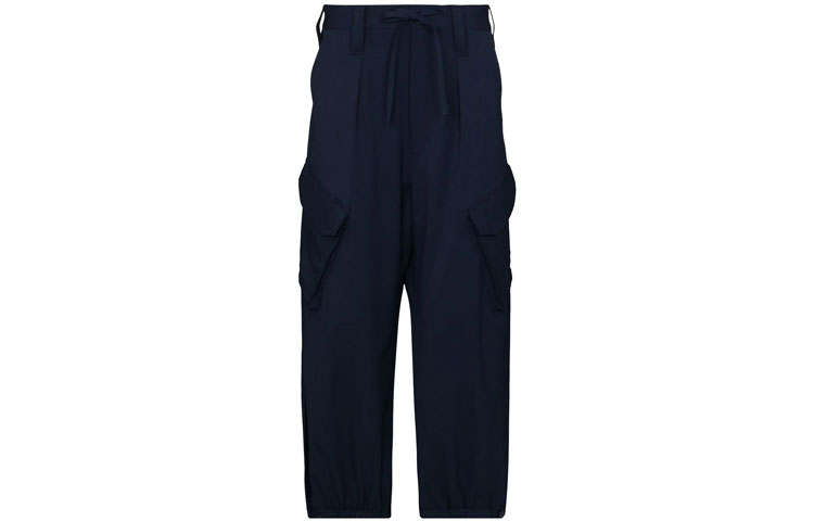 Y-3 Y 3 Casual Pants Men's Navy Blue Moderate Straight Fit Pants