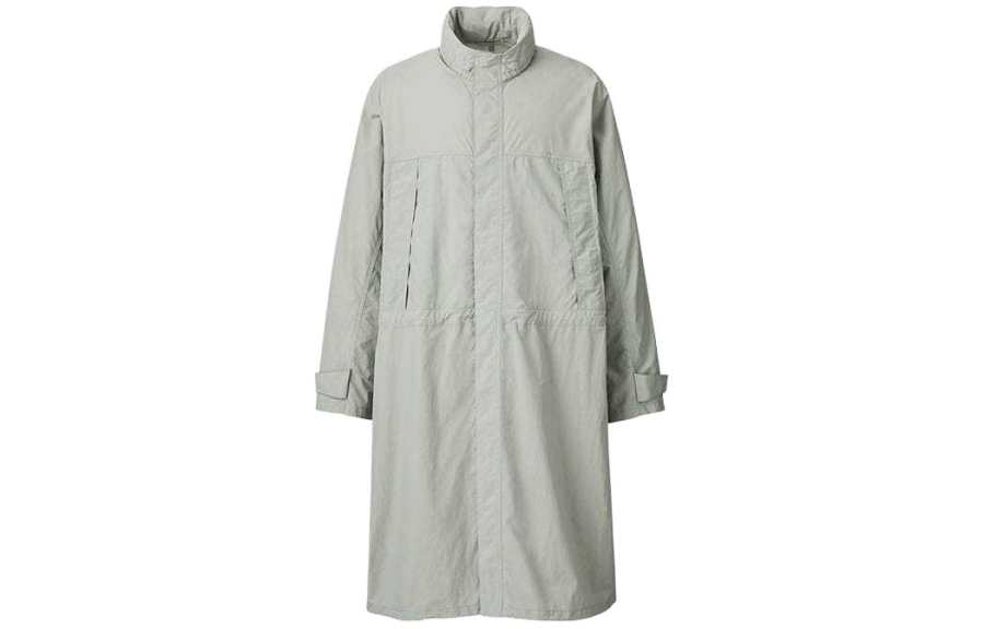 UNIQLO Trench Coat Men's Gray Green