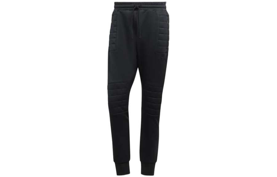 Adidas Originals Knitted Sweatpants Men's Black Moderate Cuffed Pants