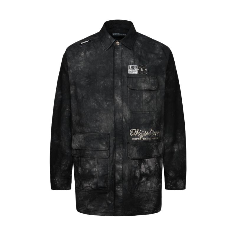 EVISU EVISU Jackets Men's Black Lapel Moderate Other