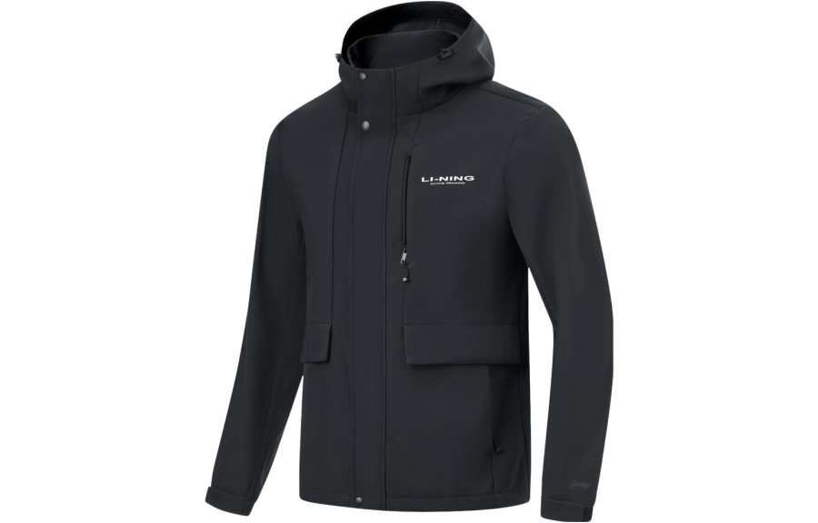 Li-Ning Li Ning Lotus Leaf Fitness Collection Trench Coat Men's Black