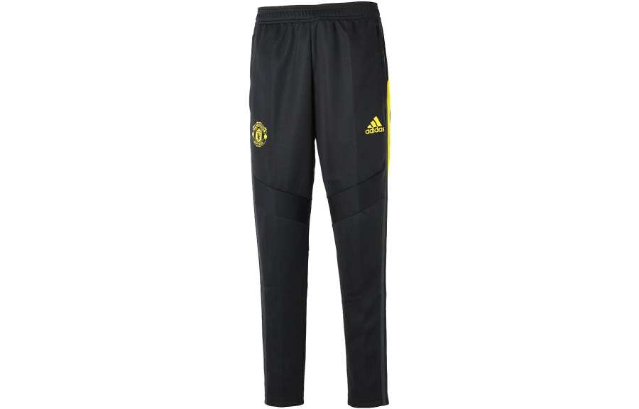 Adidas Adidas Manchester United Knitted Sweatpants Men's Black Moderate Straight Fit Pants