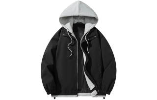 CENPIN Jackets Unisex Hooded Moderate Mock Two Piece
