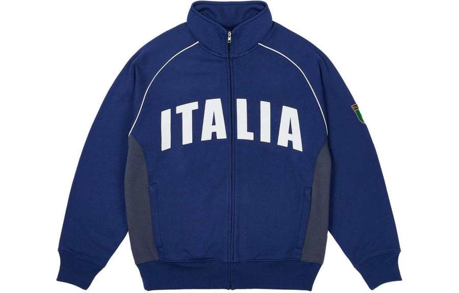PALACE SS24 ZIP FUNNEL Jackets & Coats Unisex Marine Blue