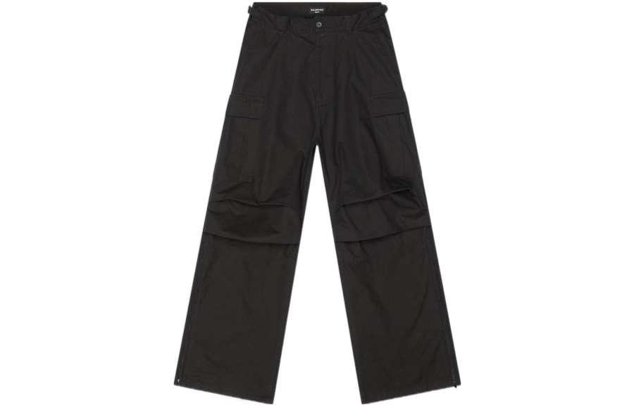 Balenciaga Cotton Ripstop Pulled Cargo Large Fit Pants