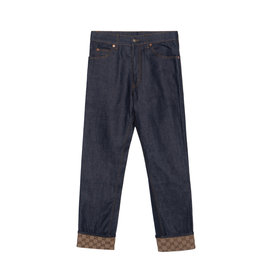GUCCI FW22 Jeans Men's Dark Blue