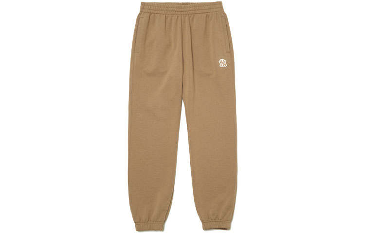 MLB New York Yankees Knitted Sweatpants Unisex Khaki Moderate Cuffed Pants