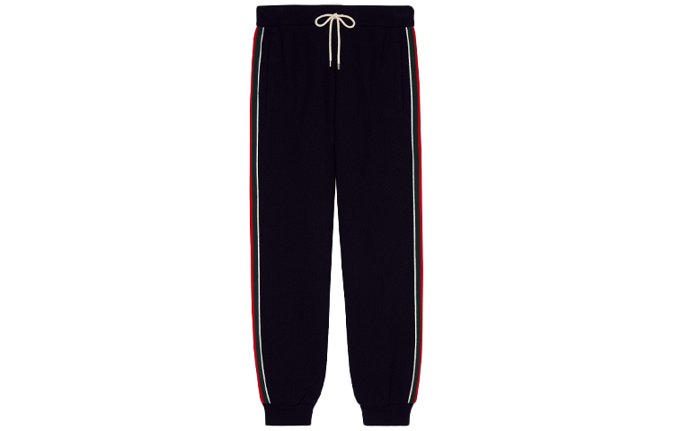 GUCCI GUCCI Knitted Sweatpants Men's Blue
