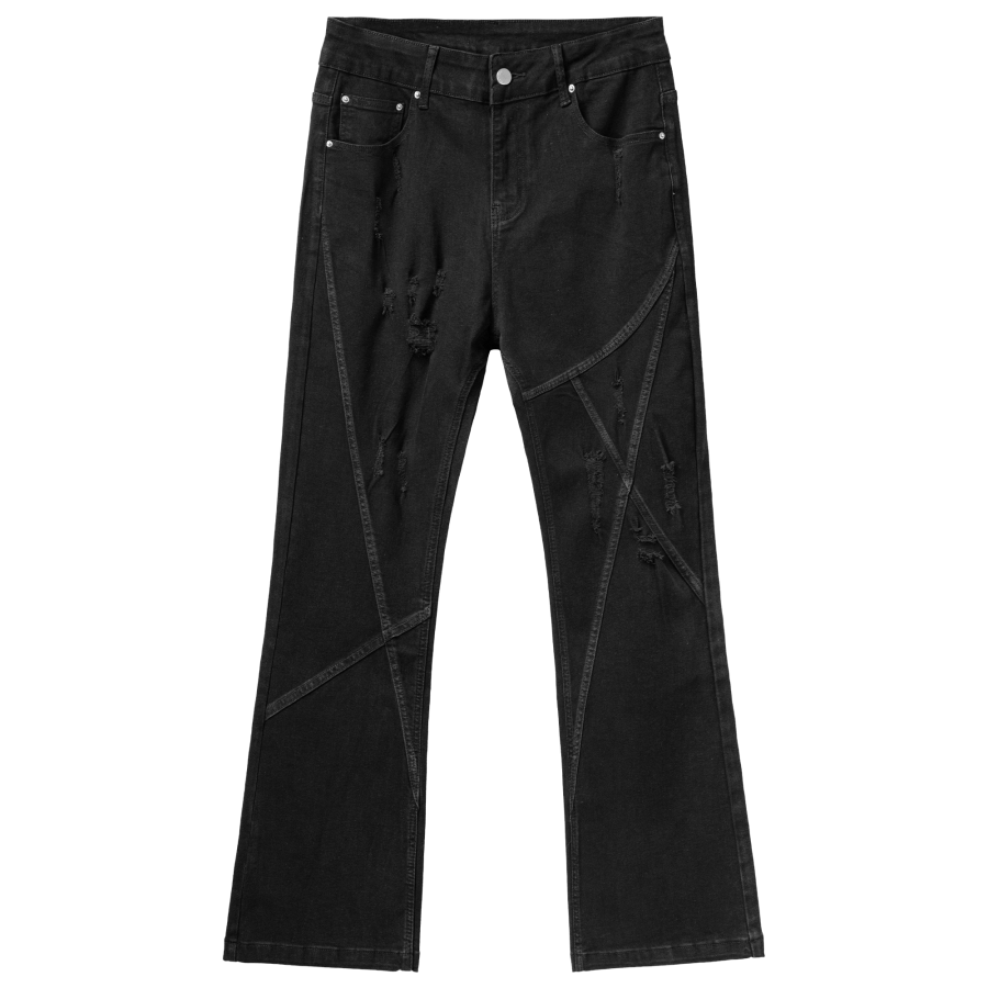 XINYINSU XINYINSU Jeans Unisex Moderate Flared Pants