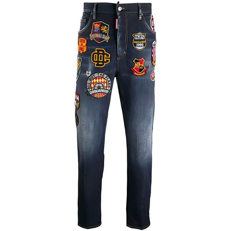 DSQUARED 2 DSQUARED 2 Jeans Men's Blue Moderate Slim Fit Pants