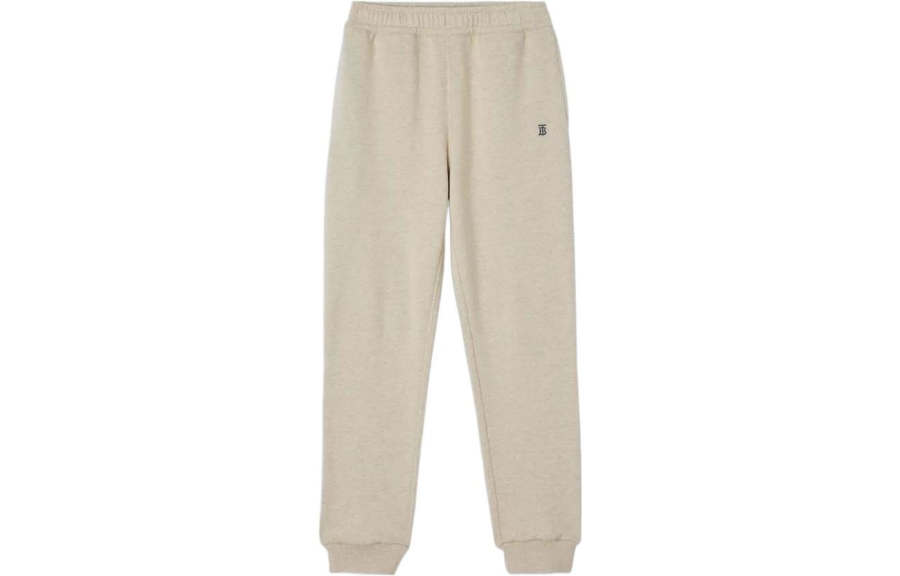 Burberry SS22 Knitted Sweatpants Men's Soft Yellow Heather Gray