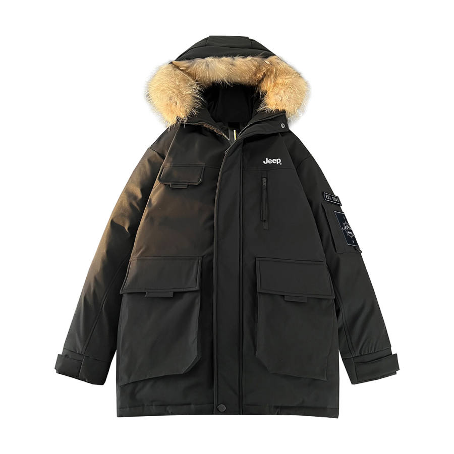 Jeep Jeep Down Jackets Unisex Hooded Thickened Parka Down Jacket