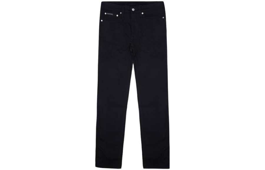 Calvin Klein Jeans Men's Black Moderate Straight Fit Pants