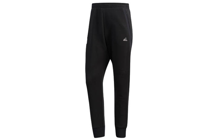 Adidas Adidas Knitted Sweatpants Men's Black Moderate Cuffed Pants