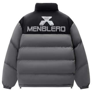 Menblero Puffer Jackets Unisex Stand Collar Moderate