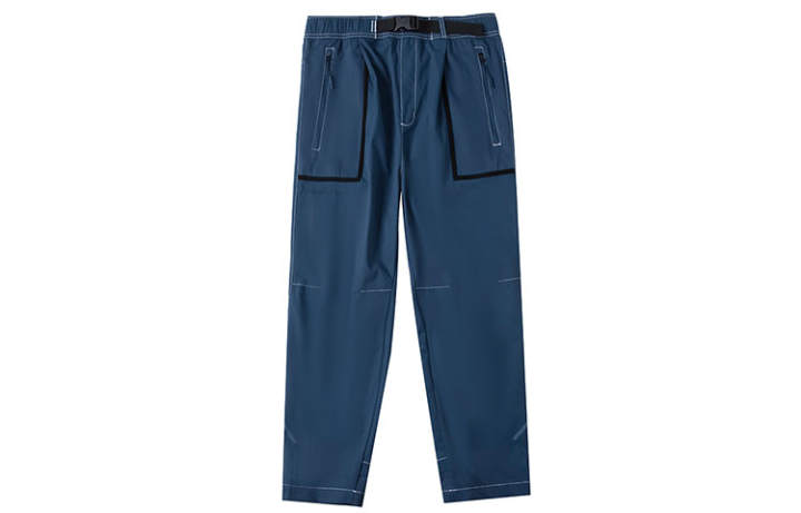 Adidas Adidas Knitted Sweatpants Men's Blue Moderate Straight Fit Pants