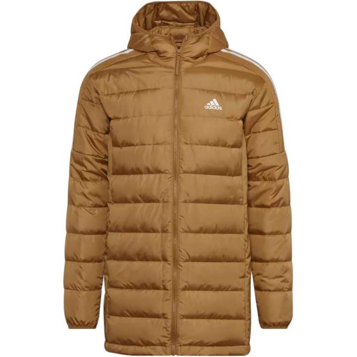 Adidas Adidas Essential ESSENTIALS Parka Coat Men's Brown Yellow