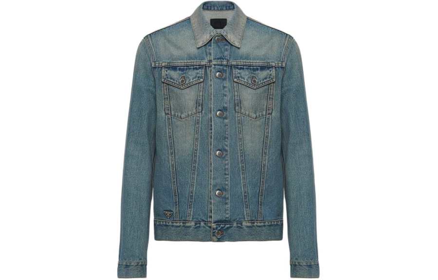 PRADA PRADA Triangle logo Denim Blouson Jacket