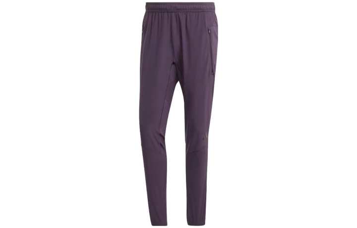 Adidas Adidas Designed For Training Workout Pants Knitted Sweatpants Men's Purple