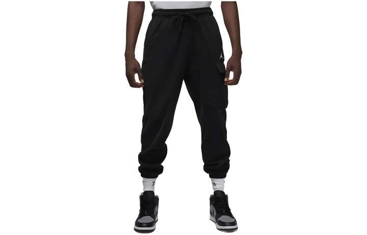 Jordan Jordan Knitted Sweatpants Men's Black Moderate Cuffed Pants