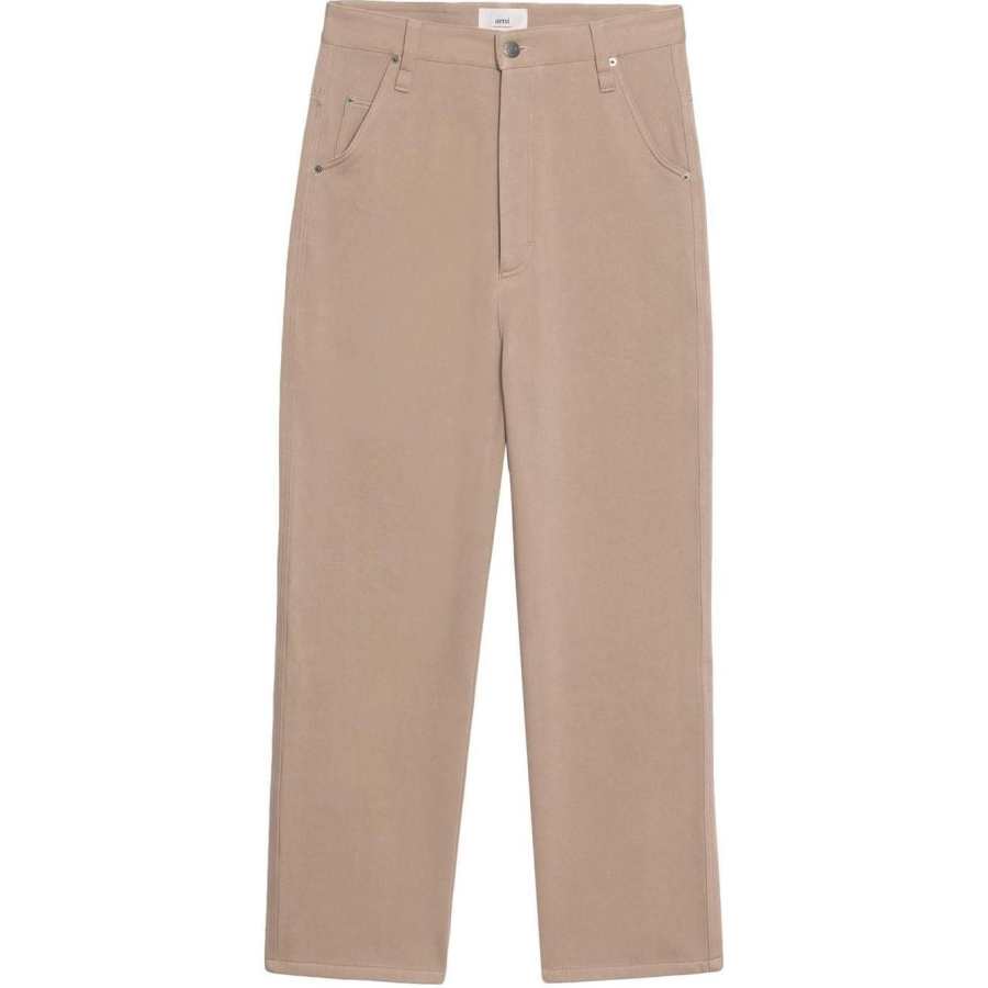 AMIPARIS Casual Pants Men's Coffee Moderate Straight Fit Pants