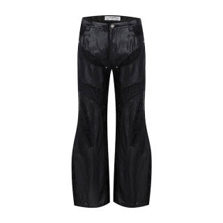 DND4DES Jeans Unisex Black Moderate Flared Pants