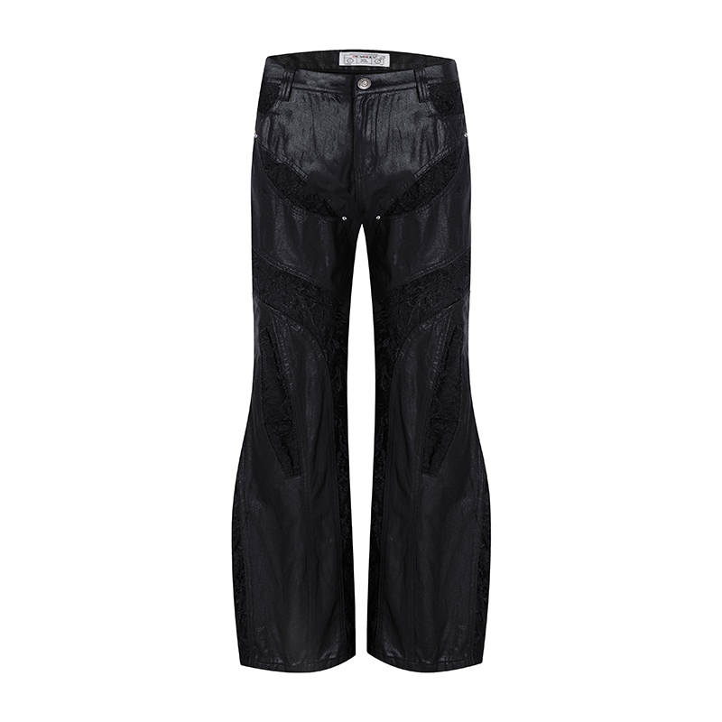 DND4DES Jeans Unisex Black Moderate Flared Pants