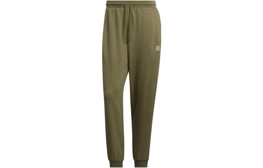 Adidas Neo Knitted Sweatpants Unisex Olive Green Moderate Cuffed Pants