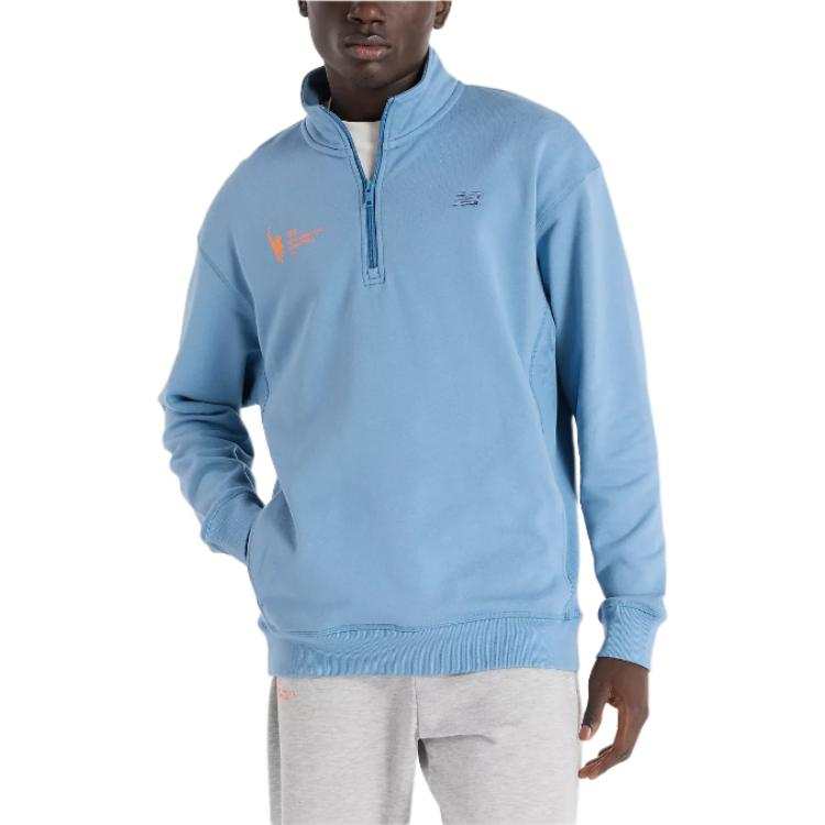 New Balance New Balance NYC Marathon Athletics Fleece 1/2 Zip Jackets & Coats Men's Sky Blue