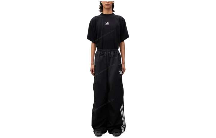 Adidas Adidas Knitted Sweatpants Men's Black Moderate Straight Fit Pants