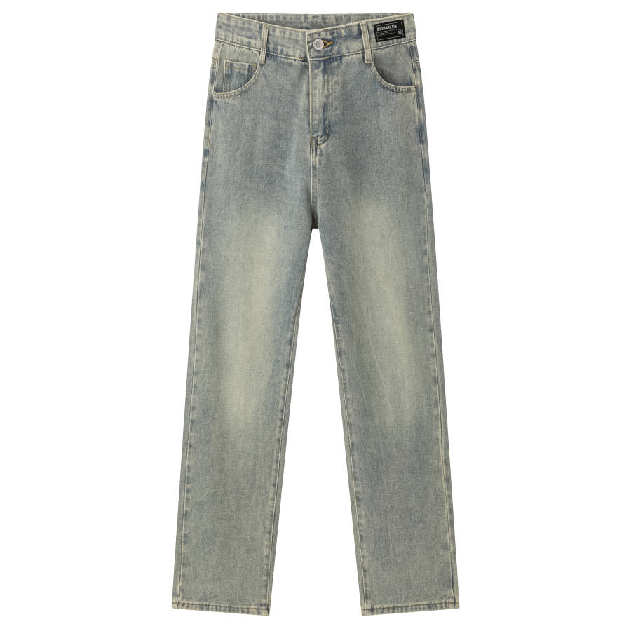 MARK WAFFLE MARK WAFFLE Jeans Unisex Thin Straight Fit Pants