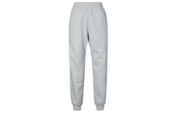 UNIQLO Thermal Solid Color Elastic Cuff Fleece Lined Knitted Sweatpants Unisex Gray